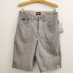 NWT Vans Everette Boys Shorts in Steeple Gray Size 14 K14